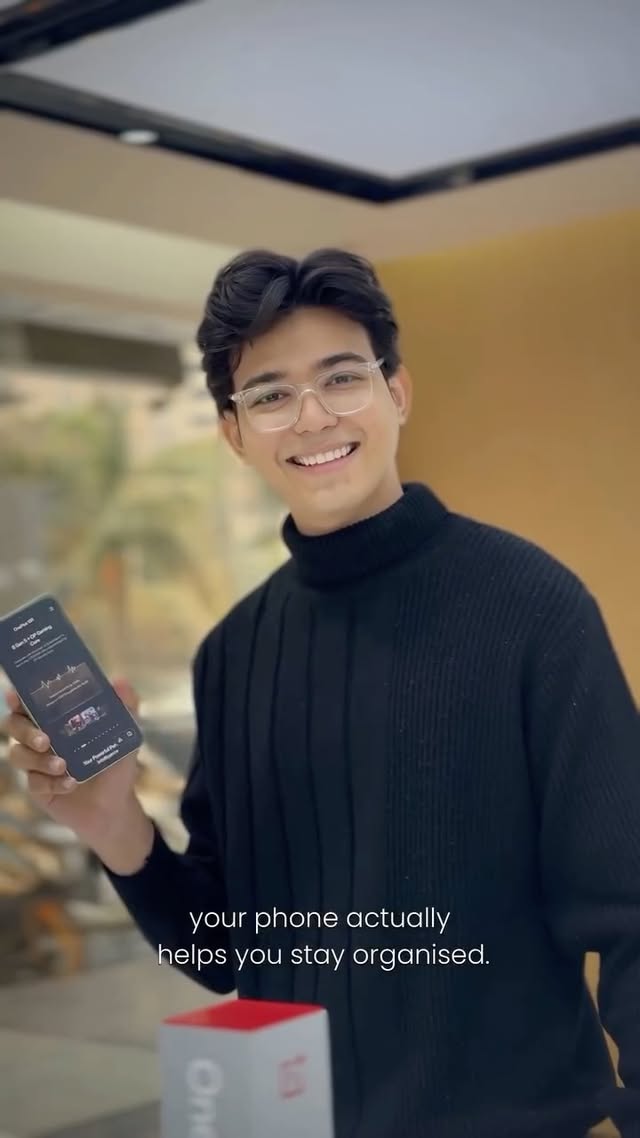 Instagram post by @vanshsingwala for OnePlus. Caption reads: Isse blote hai ek perfect phone 📱❤️ . . . . . . .....