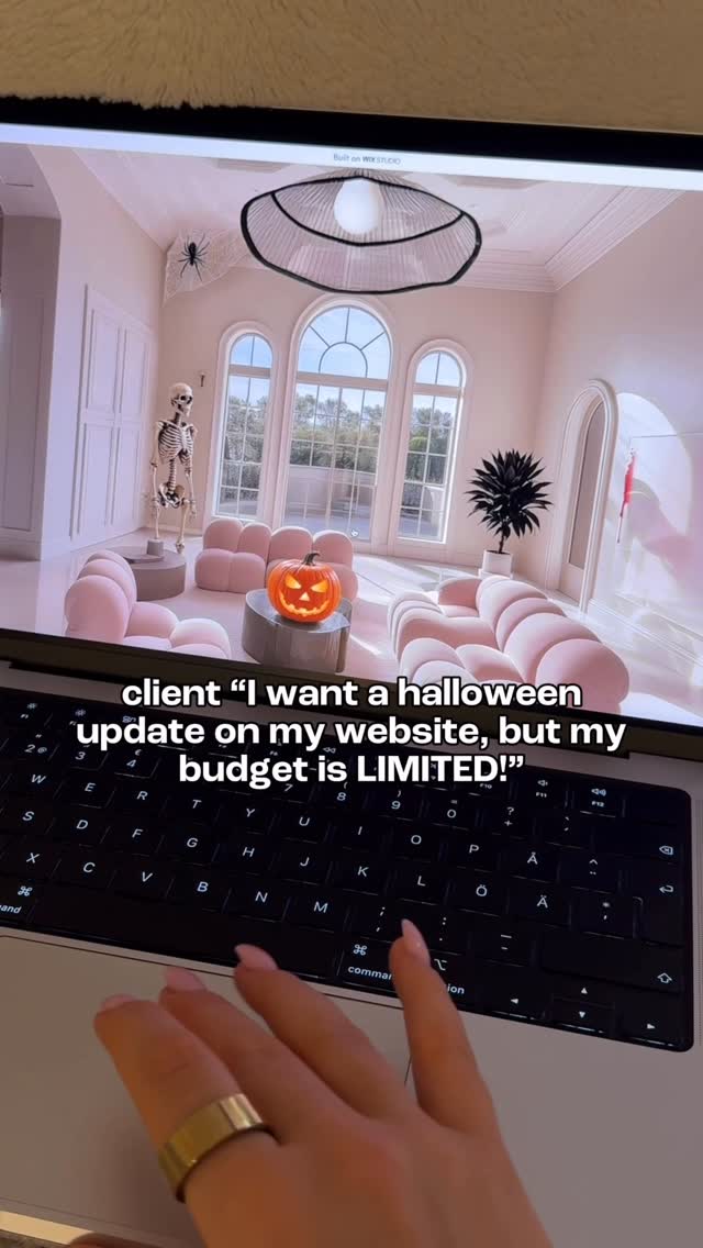 Instagram post by @online.by.annie for Wix Studio. Caption reads: 💬 ’YES’ if you want the tutorial on the full....