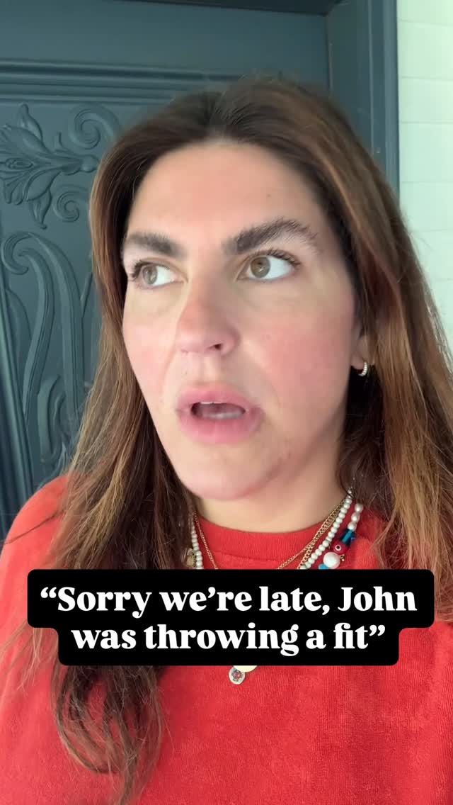 Instagram post by @katiesturino for Lilly Pulitzer. Caption reads: God forbid a man in floral pants tries to catch a....