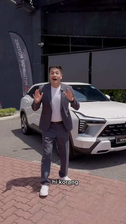 Instagram post by @daleryusuf for Mitsubishi Motors. Caption reads: [...] design. Open for booking now on....
