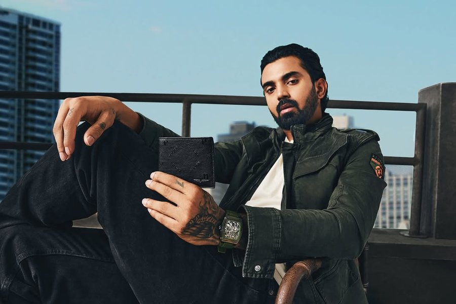 Instagram post by @klrahul for Police Lifestyle. Caption reads: When the essentials hit different....