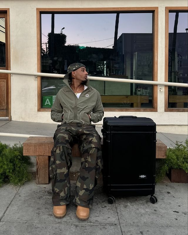 Instagram post by @dnieccio for Eastpak. Caption reads: always on the move with @eastpak....