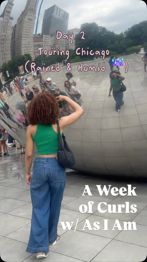Instagram post by @daynasworld_ for As I Am. Caption reads: Will my curls survive a week w/ @asiamnaturally?....