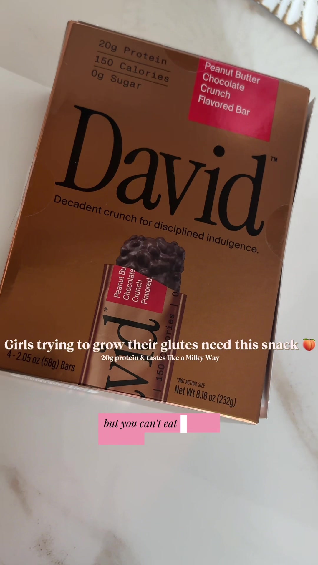 TikTok post by @dainaxox for David Protein. Caption reads: [...] or something quick after the gym✨ @David....