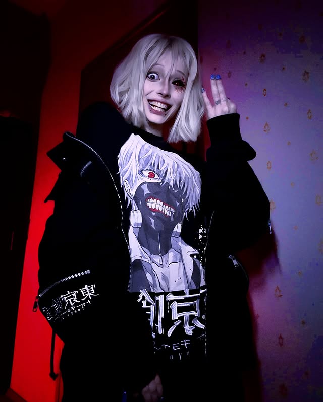 Instagram post by @ksenkanesesh2.0 for Dolls Kill. Caption reads: ✨ The limited edition @dollskill X TOKYO GHOUL....