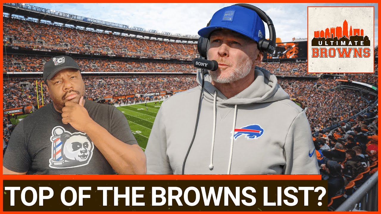 YouTube post by @UltimateClevelandSportsShow for FanDuel. Caption reads: BREAKING: Sean McDermott Fired By Bills | Is He....