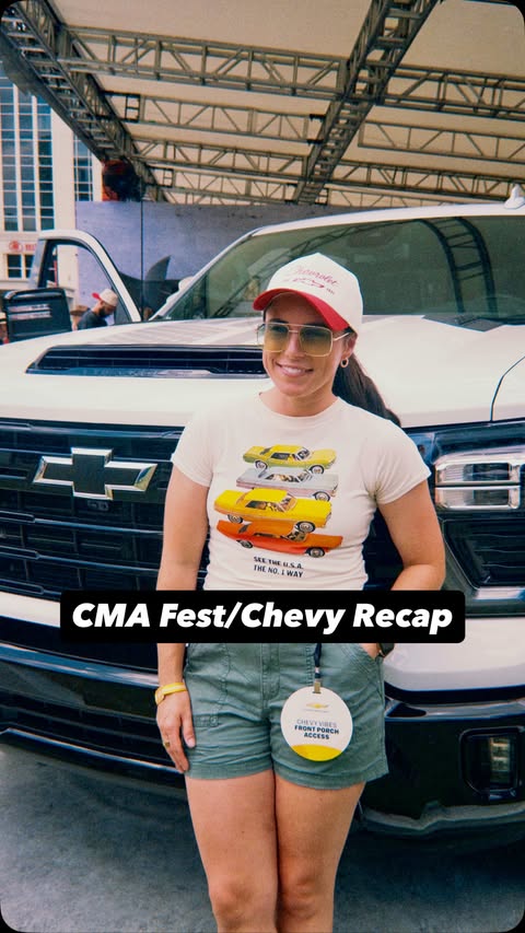 Instagram post by @macywjohnston for Chevrolet. Caption reads: Rolled through CMA Fest with @chevrolet and loved....