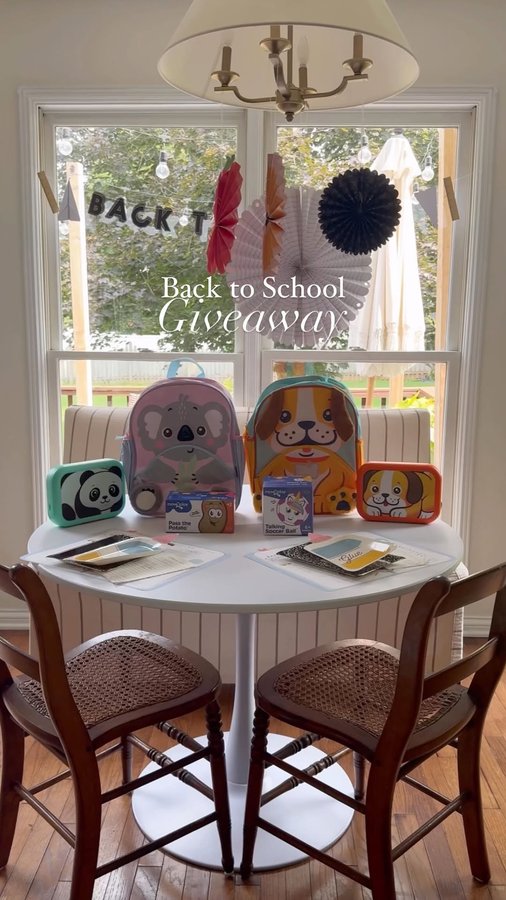 Instagram post by @katelynshow for Move2Play. Caption reads: Back to school GIVEAWAY!!

#ad @move2playtoys and....