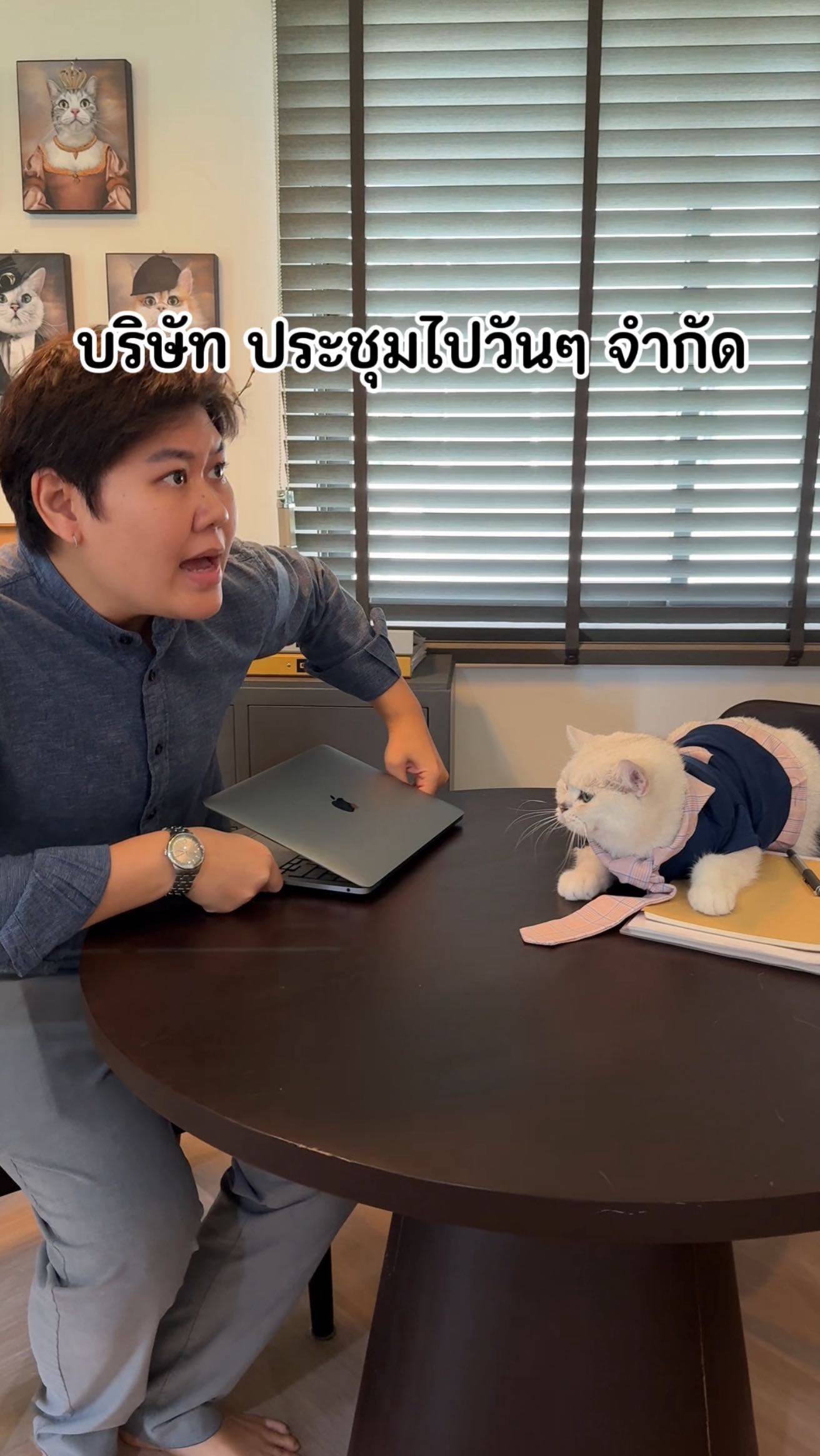 Instagram post by @kimbap.cat for LAZADA.co.th. Caption reads: คำพูดมากมาย ความหมายไม่พร้อมทำงาน....