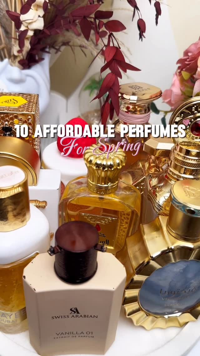 Instagram post by @vicckyalfa for Swiss Arabian. Caption reads: Affordable perfumes for spring, which one are you....