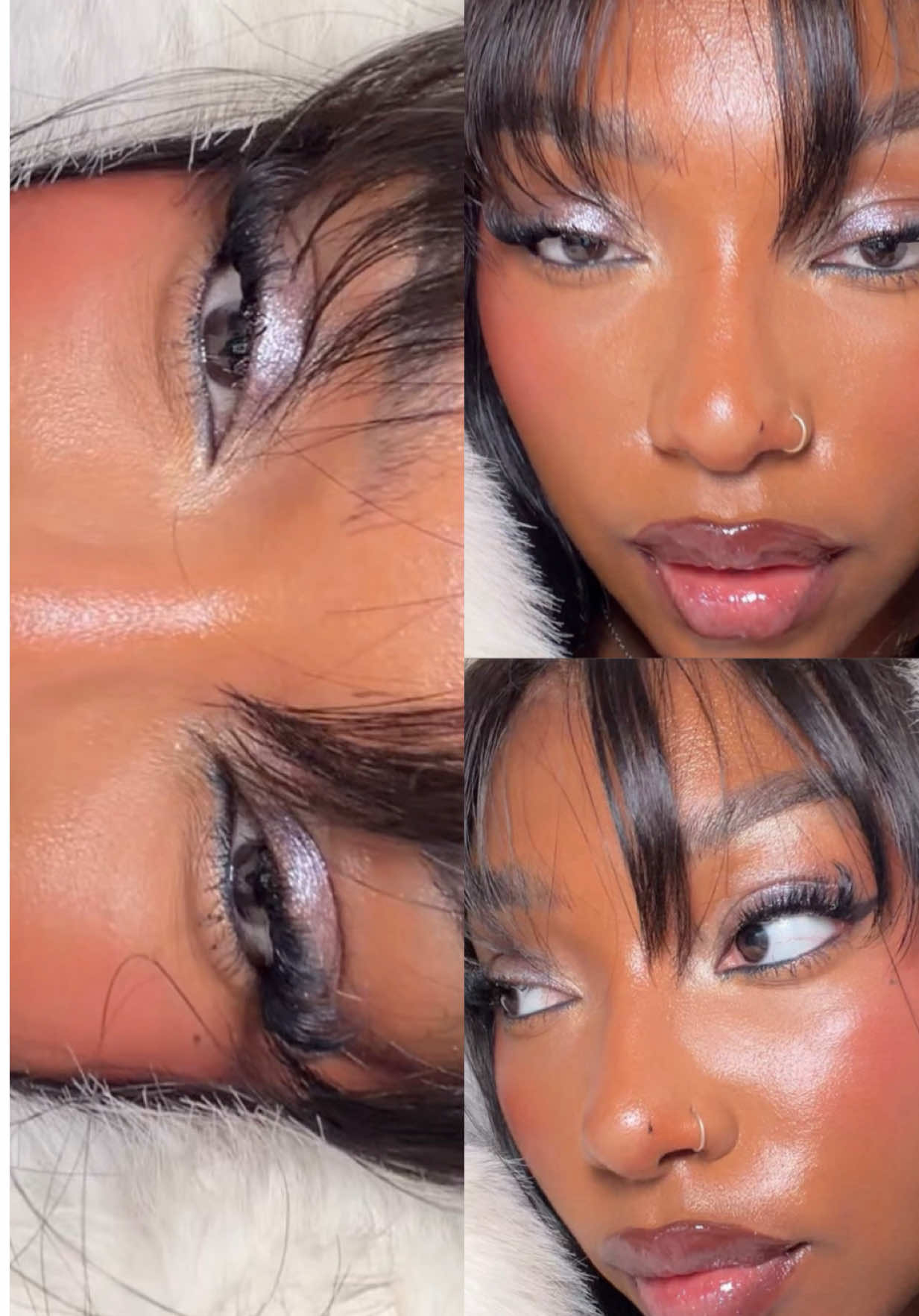 TikTok post by @mimiitafara_ for TATTI LASHES. Caption reads: Brrr… products used:  @Clarins Official double....