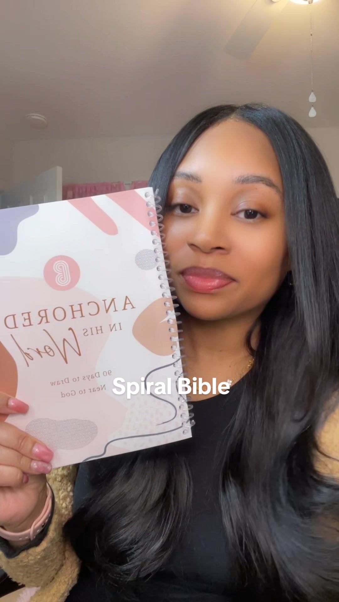TikTok post by @lovely_lavishh for Spiral Bible. Caption reads: [...] your faith routine, this is it.....