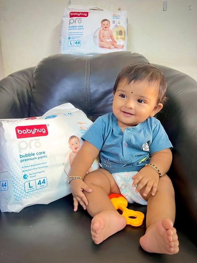 Instagram post by @deepali_patil_96 for Babyhug. Caption reads: #collaboration with @babyhug, available only on....