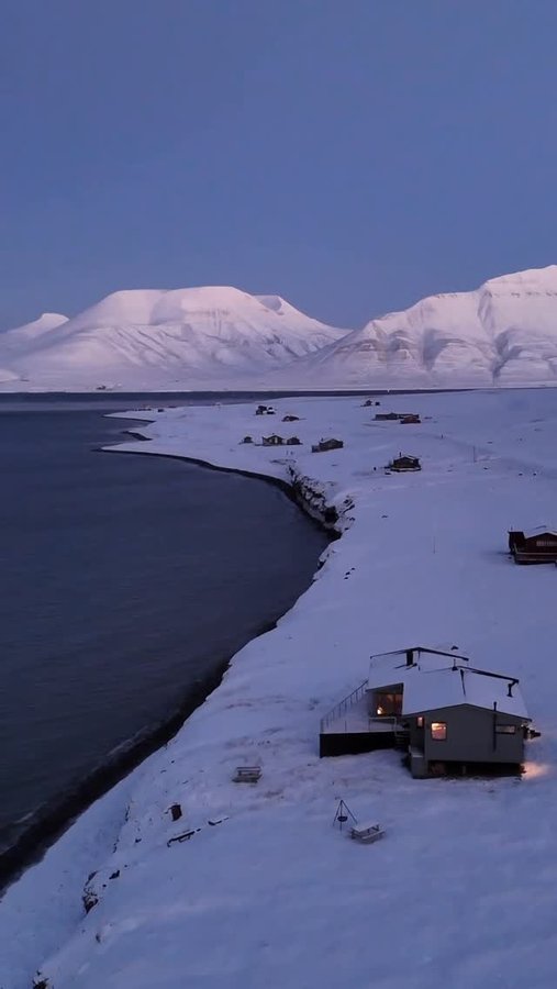 Instagram post by @sejsejlija for DJI. Caption reads: . Svalbard is down to its final hours of light....