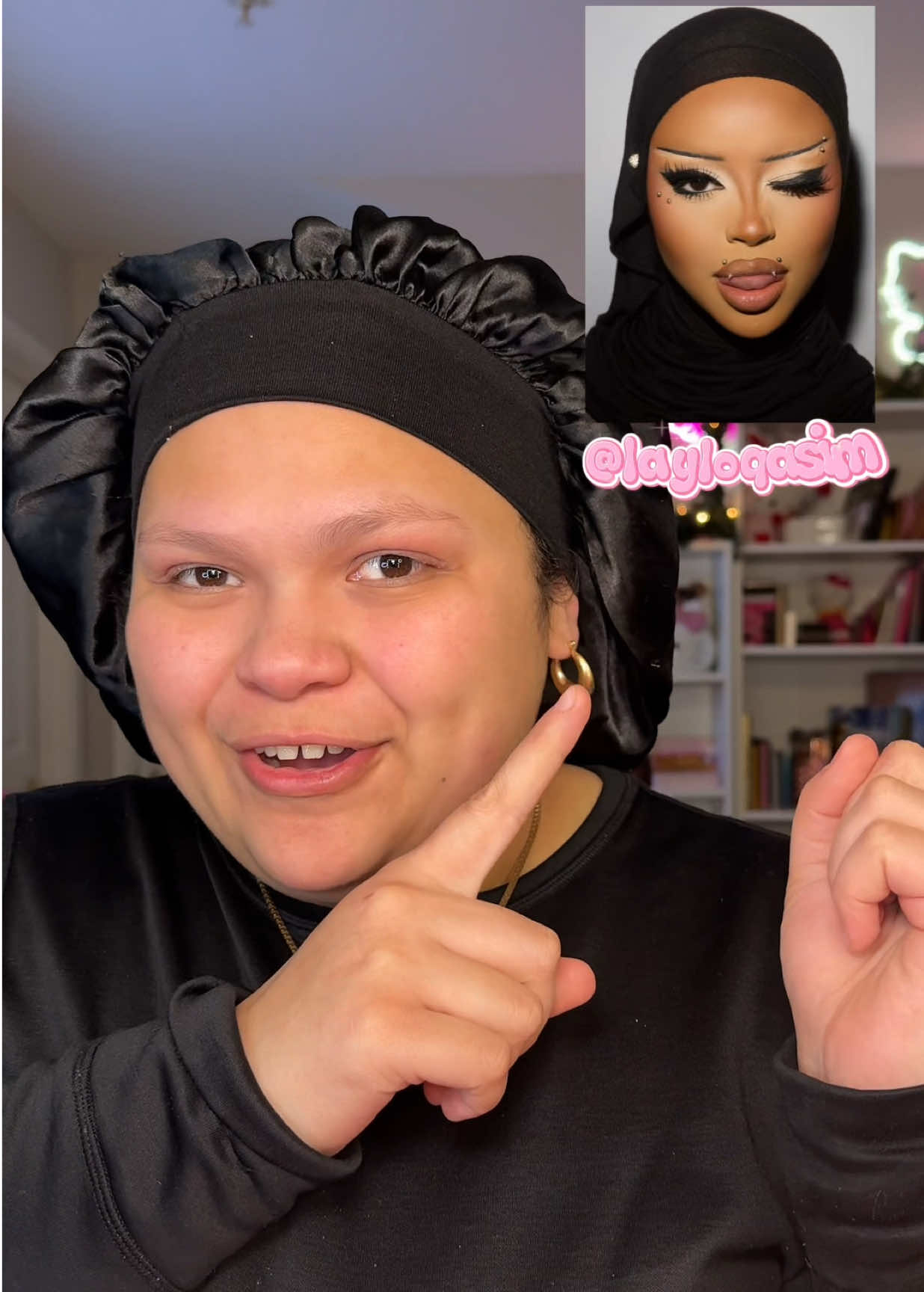 TikTok post by @jackiee_nicolee for NAKED SUNDAYS. Caption reads: Trying Influencers Makeup Routine 💄 Today We Have....