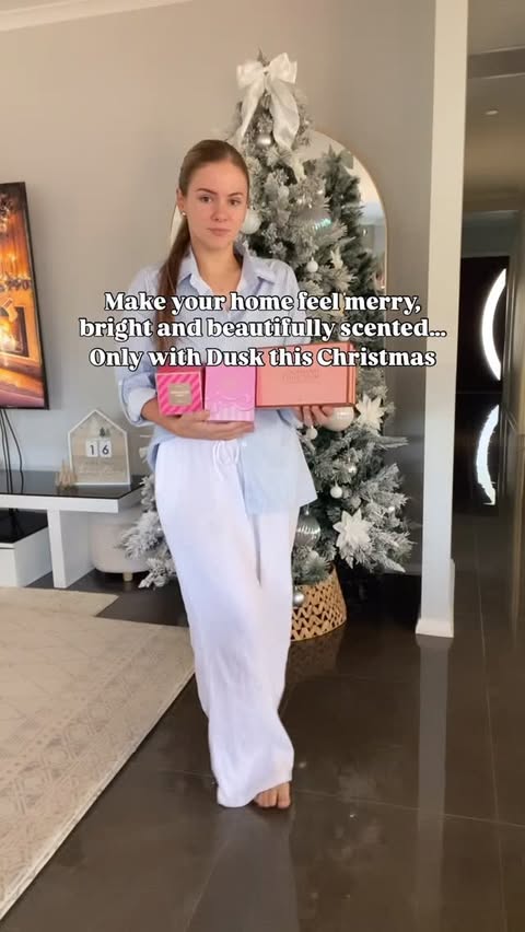 Instagram post by @the.sloan.family for DUSK. Caption reads: This Christmas, bring the magic home with....