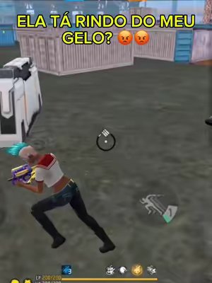 TikTok post by @novin07_ for Garena Free Fire IT. Caption reads: Ela tá rindo do meu gelo? 😡😡 #FFGIP....