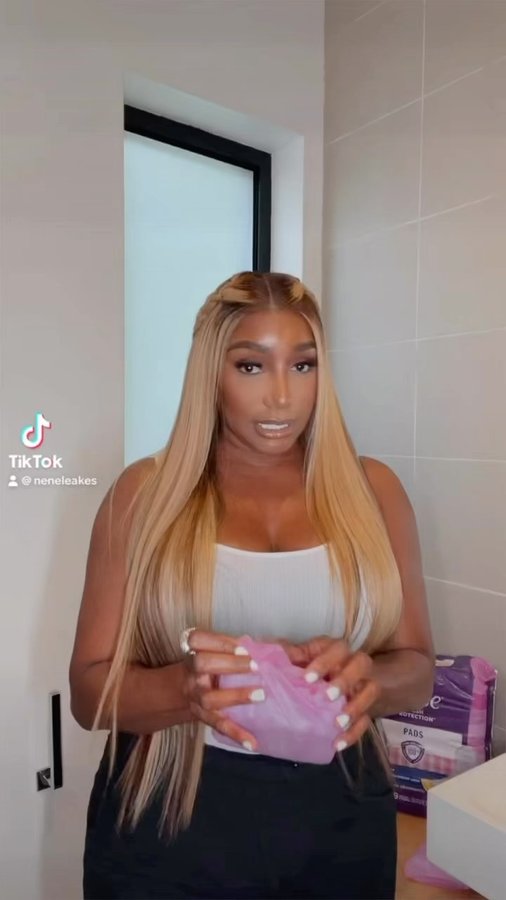 Instagram post by @neneleakes for Poise. Caption reads: Launching my TikTok with @Poise! Welcome to....