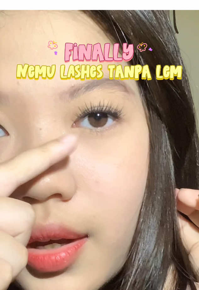 TikTok post by @annisashfa_ for MlenDiaryID. Caption reads: bye lem, haaii effortless lashes ✨🤗 @MlenDiaryID....
