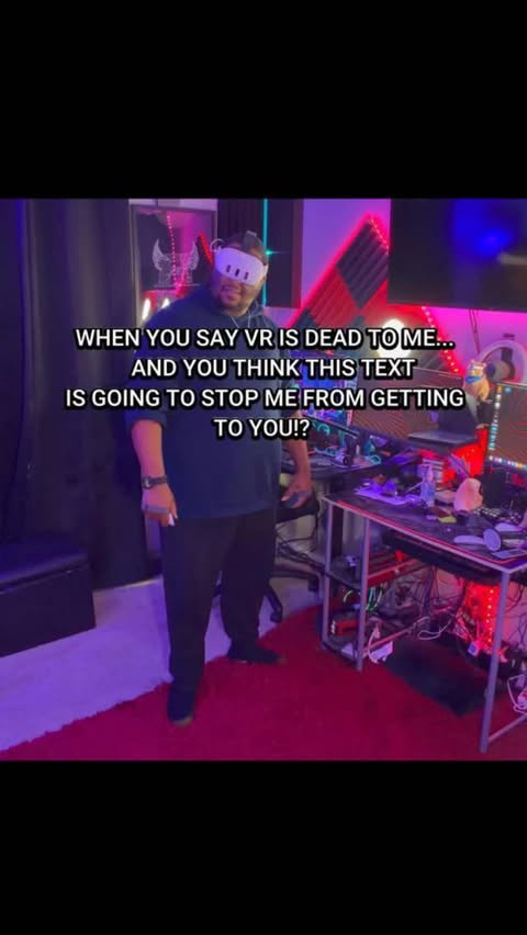Instagram post by @jdunrrp for Meta Quest. Caption reads: Don’t Ever Say VR Is Dead To ME🙄‼️👊🏾 If the VR....