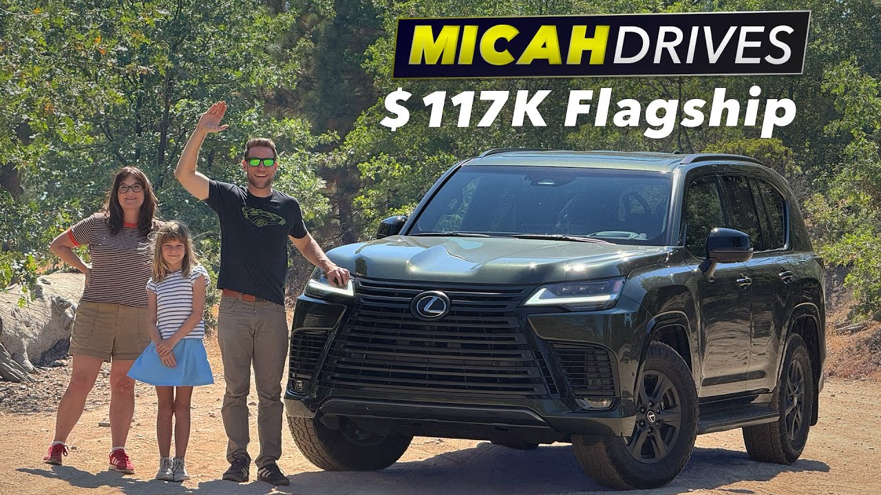 YouTube post by @MicahMuzio for Flying Eyes Optics. Caption reads: Lexus LX 700h Overtrail Review | This or a Lexus....