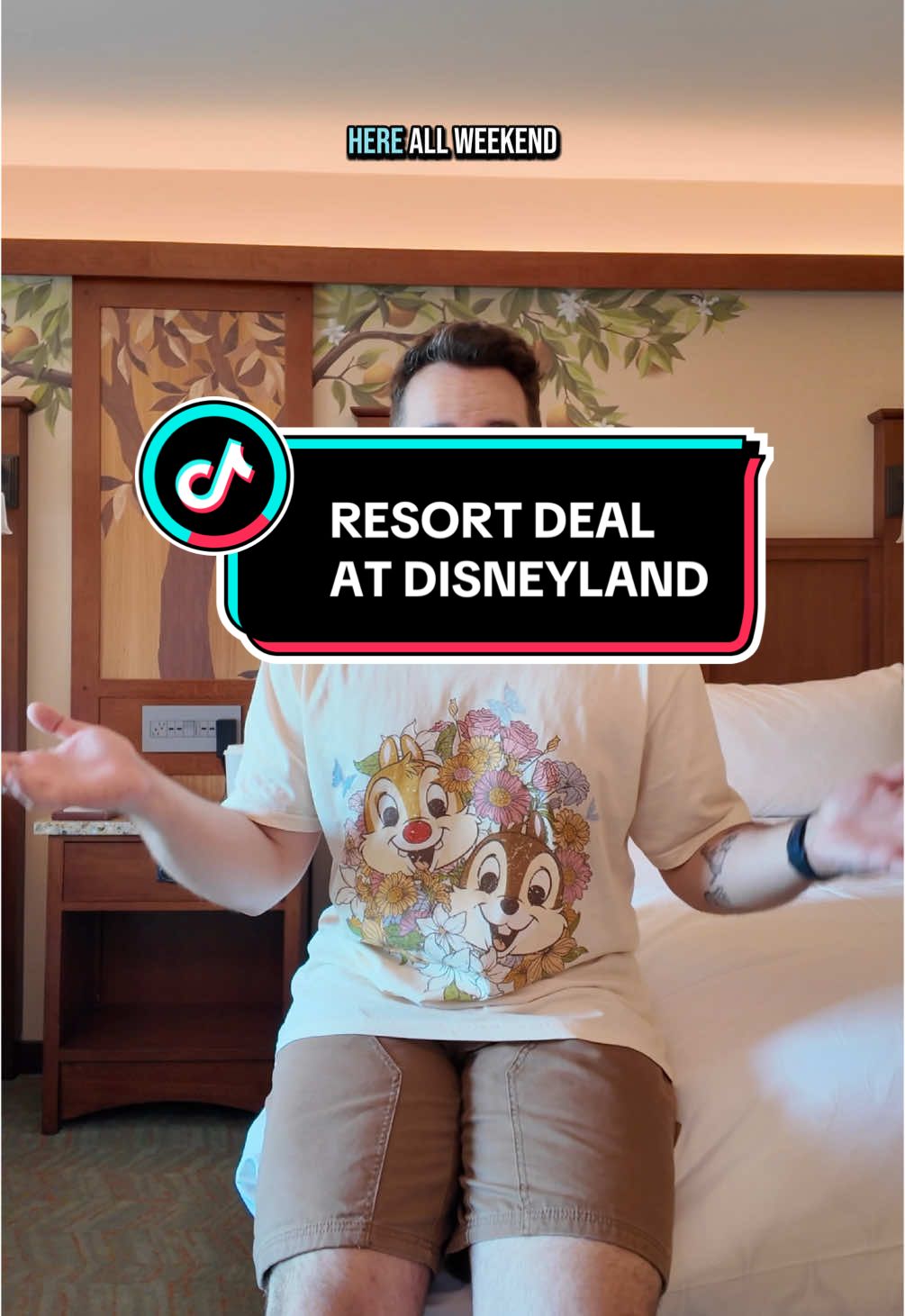 TikTok post by @blakespopnook for Undercover Tourist. Caption reads: giving you a tour of the grand californian! hosted....