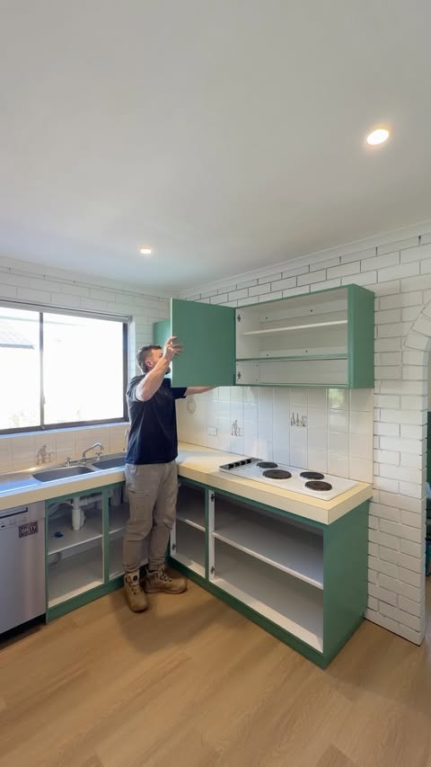 Instagram post by @therenodad for Dulux. Caption reads: [...] tiles and benchtop, all using the @duluxaus....