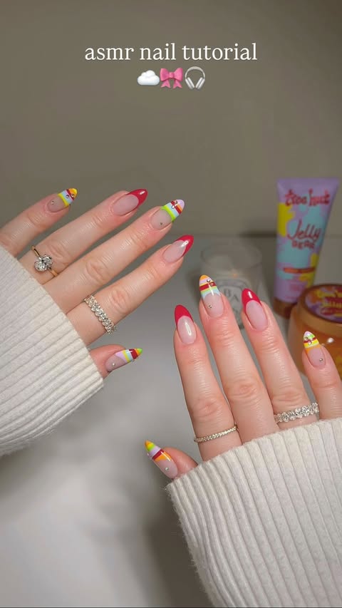 Instagram post by @katiesnails_ for Treehut. Caption reads: #treehutpartner A cozy nail self-care moment [...].