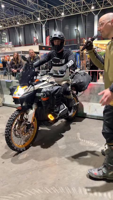 Instagram post by @remy_gsa_rally for Xlmoto. Caption reads: [...] #adventurerider #bmwgs #ridingskills....