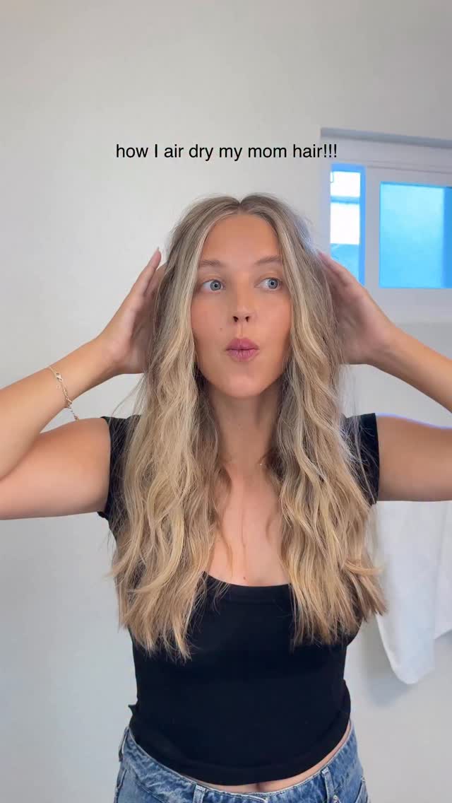 Instagram post by @kbelllbeauty for Crown Affair. Caption reads: [...] air drying my hair because of the....