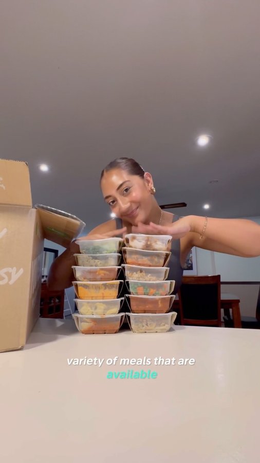 Instagram post by @valaree.ahern for Youfoodz. Caption reads: @youfoodz has been so convenient with giving me....