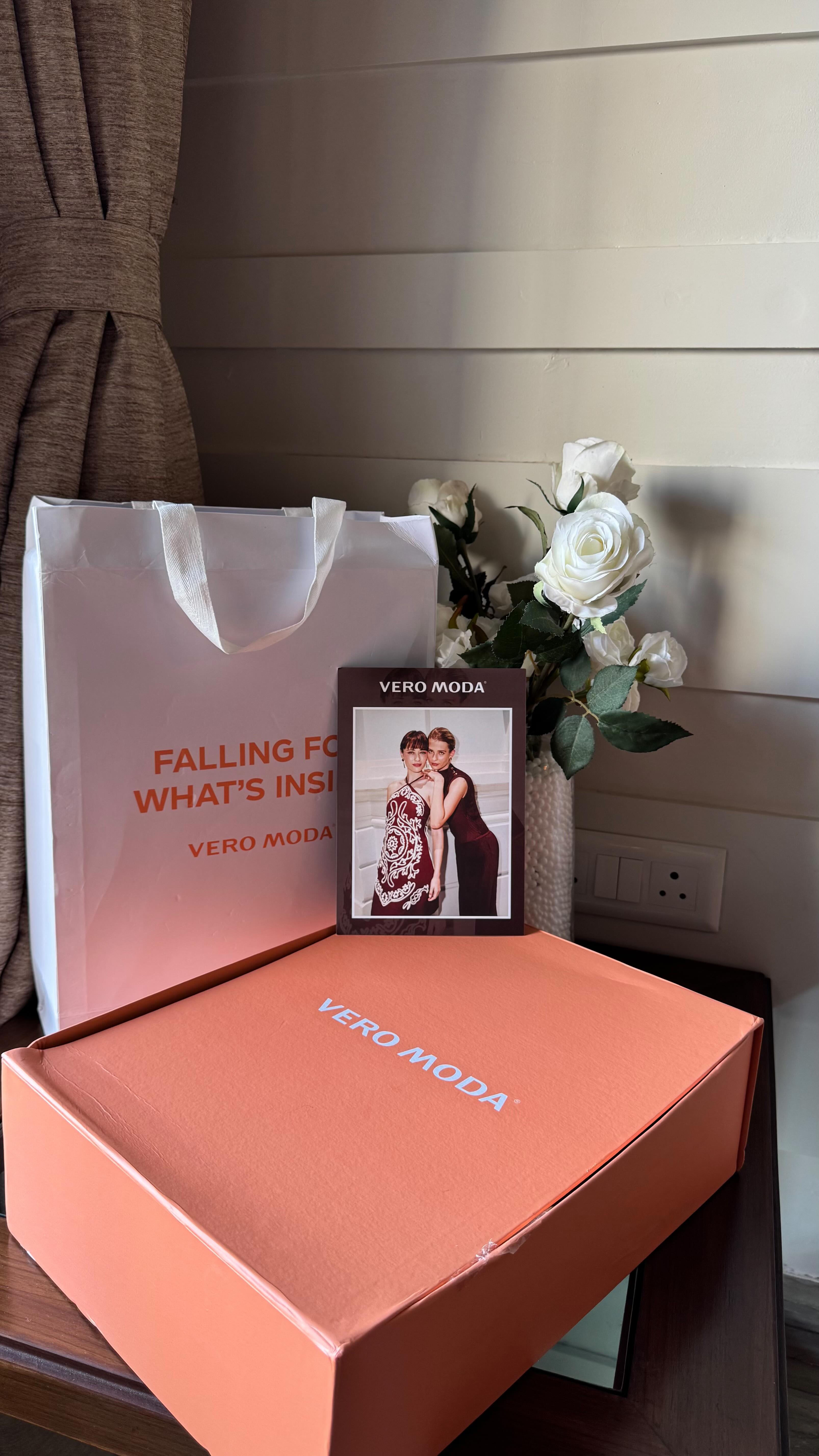 Instagram post by @shivaniduggall for VERO MODA. Caption reads: Right from @veromodaindia latest collection,....