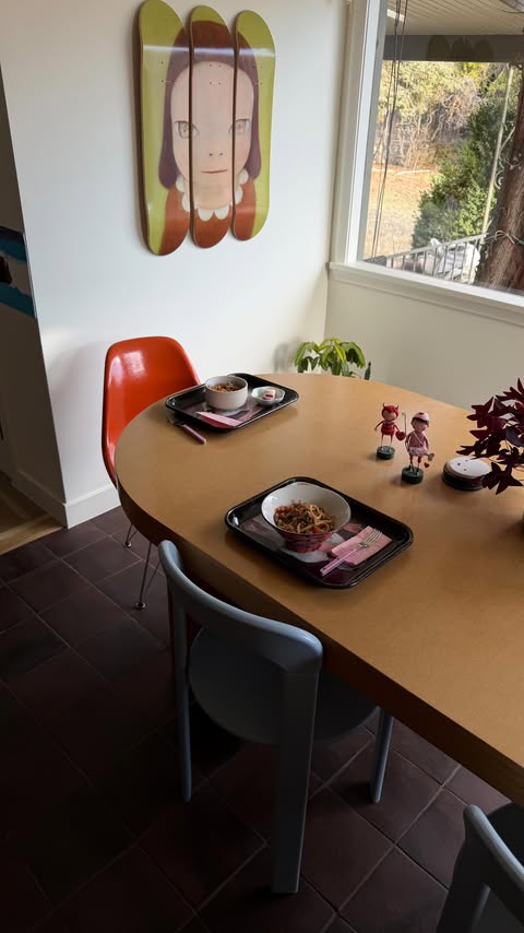 Instagram post by @madagraviet for Blue Apron. Caption reads: [...] enjoy from the comfort of my home and....