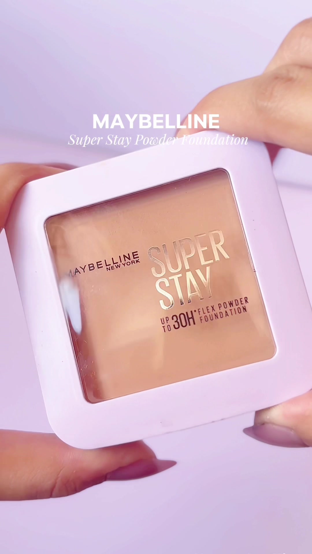 TikTok post by @dsocialprincess for Maybelline New York PH. Caption reads: [...] friendly powder foundation by @Maybelline....