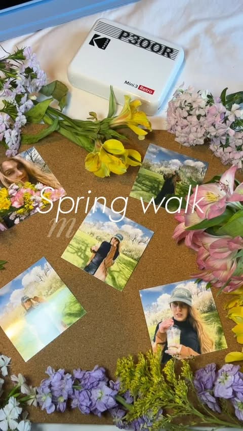 Instagram post by @get_beauty_with_me for Kodak Photo Printer. Caption reads: [...] and bringing spring to my home 💕....