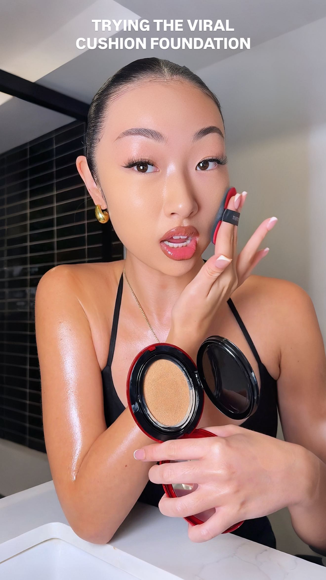 Instagram post by @itsbabykelz for TIRTIR. Caption reads: I honestly can’t believe how FLAWLESS my skin....