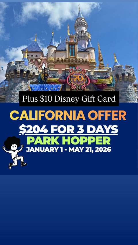 Instagram post by @davidvaughn for Undercover Tourist. Caption reads: UPDATES: This Disneyland deal has ended, BUT....