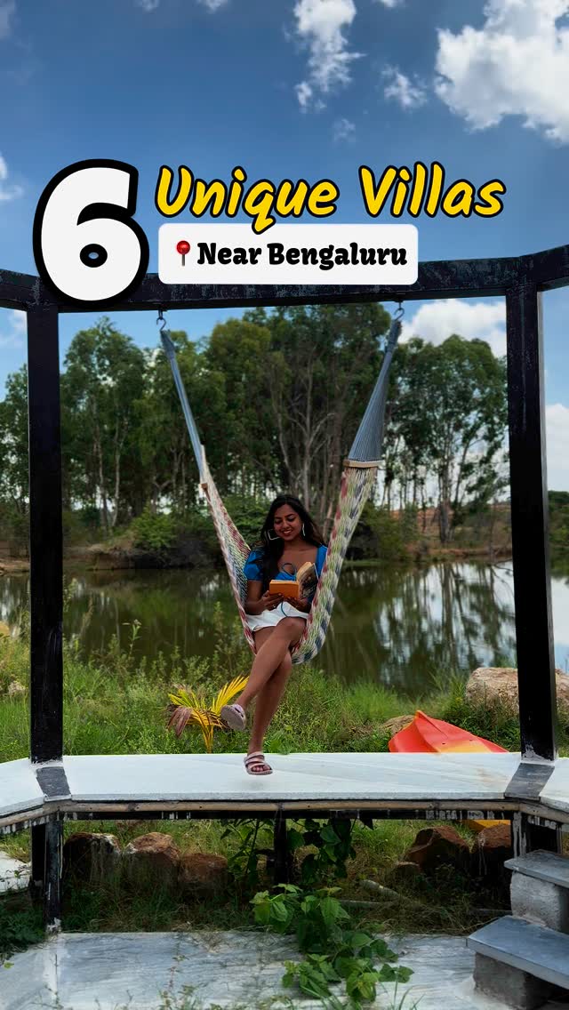Instagram post by @whatsaroundbangalore for VOGUE India. Caption reads: Unique stays near Bangalore which should not be....