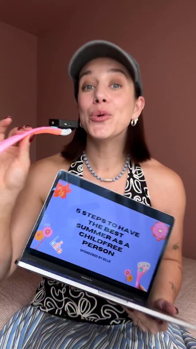 Instagram post by @danni___duncan for Billie. Caption reads: [...] but make it childfree, spontaneous, and....