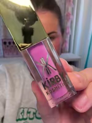 TikTok post by @tiktokshop_with_ash for Kirby Kosmetics. Caption reads: Love @Kirby kosmetics blush - here is why 🤩....