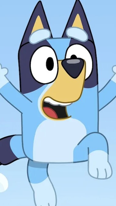 Instagram post by @calebxswag for Bluey. Caption reads: This is #bluey @officialbluey.