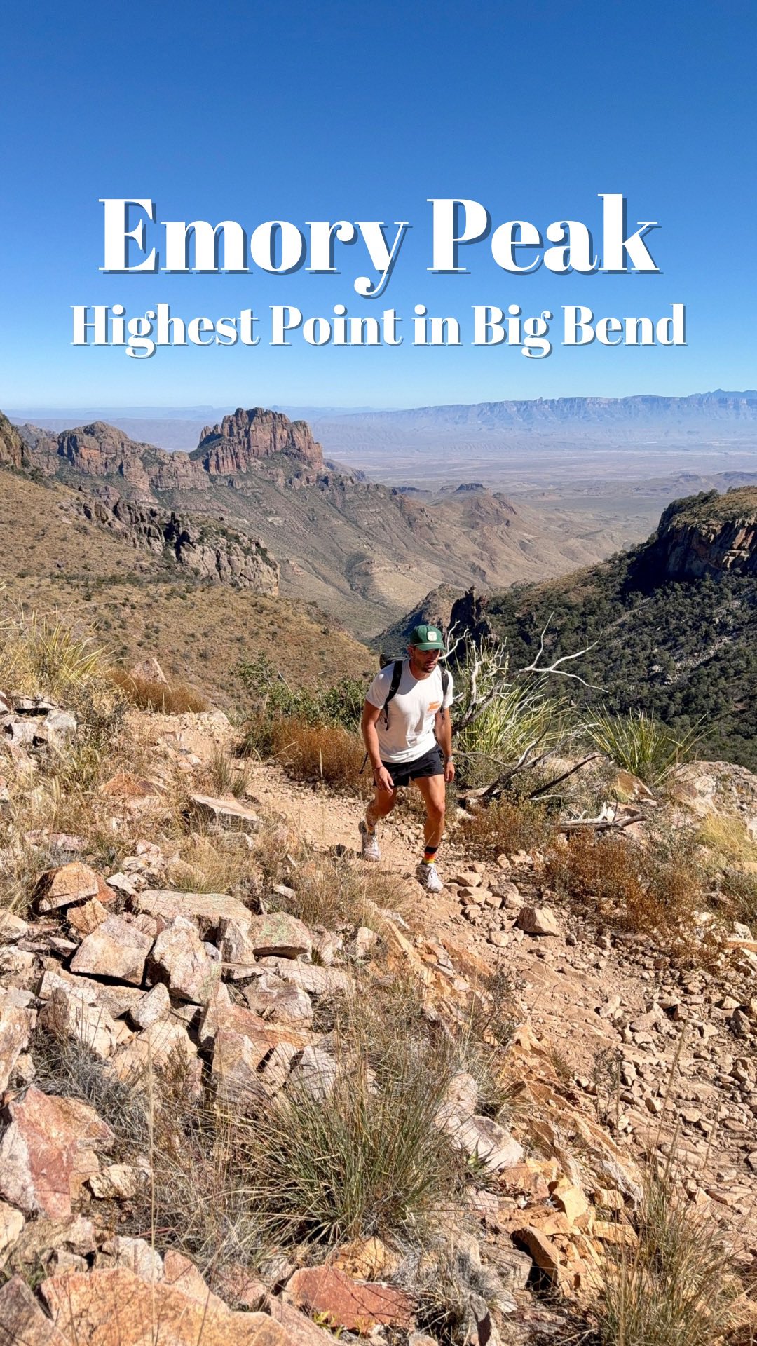 Instagram post by @jsorsby for Chomps. Caption reads: The third location in my Best Texas Hikes series....