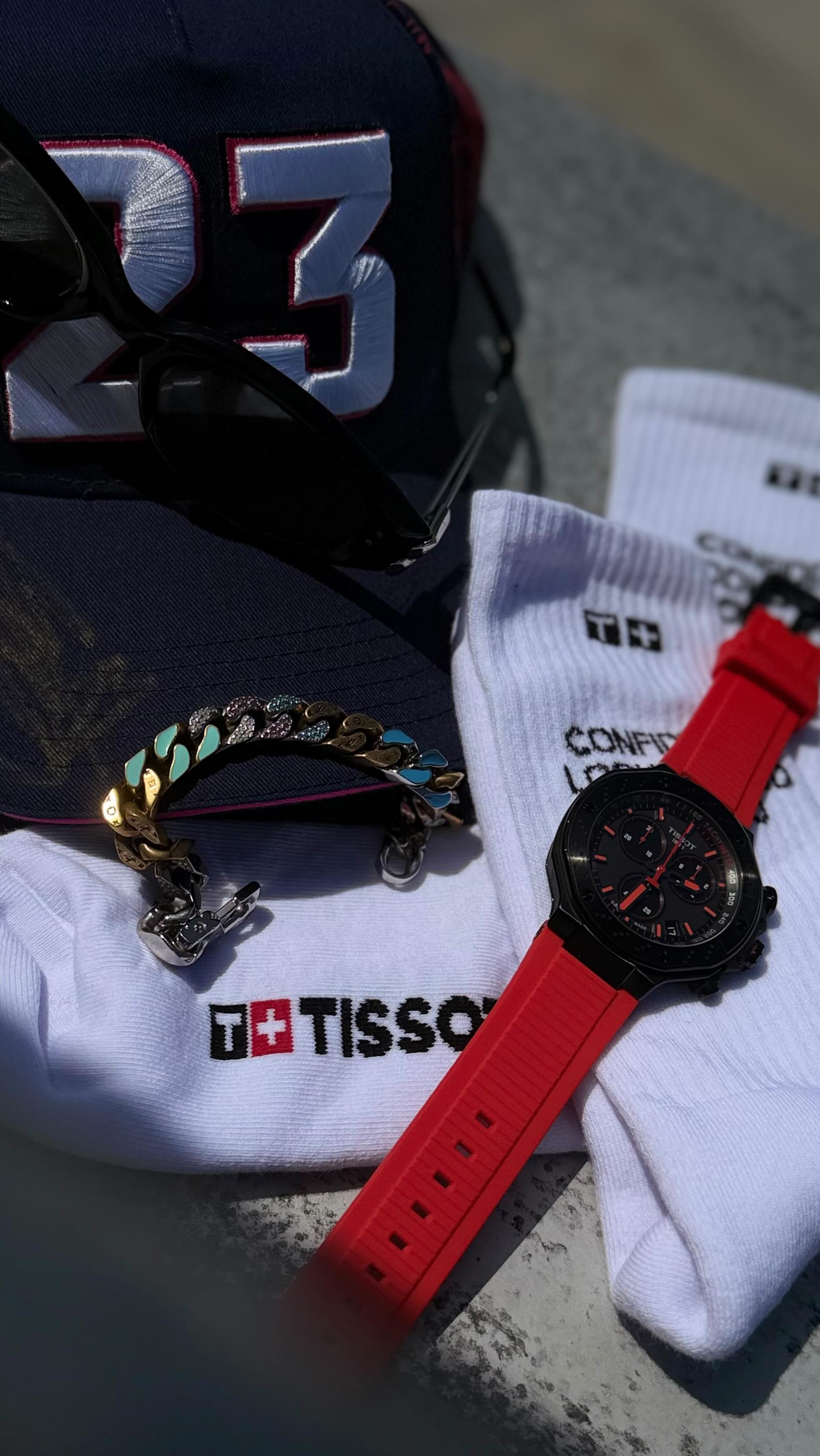 Instagram post by @bryant.chao for TISSOT. Caption reads: GP摩托車跟F1到底誰比較大聲？
Tissot x Moto GP....