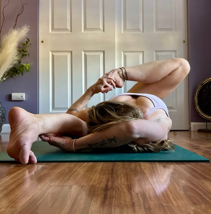 Instagram post by @yogamoongirl for Boho Pants. Caption reads: .
embrace the stillness and 
find inspiration in....