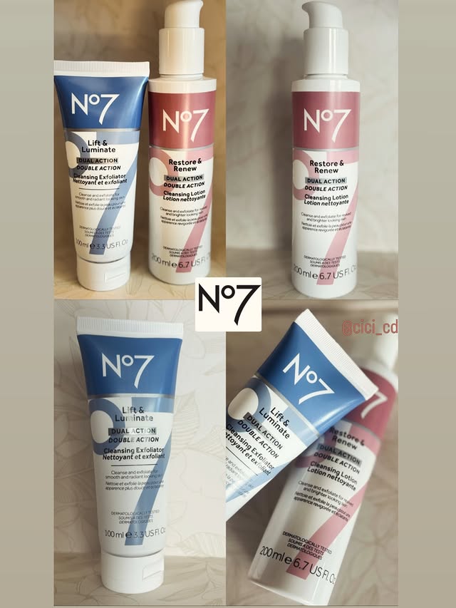 Instagram post by @cici_cd for No7 USA. Caption reads: [...] they are suitable for sensitive skin.....