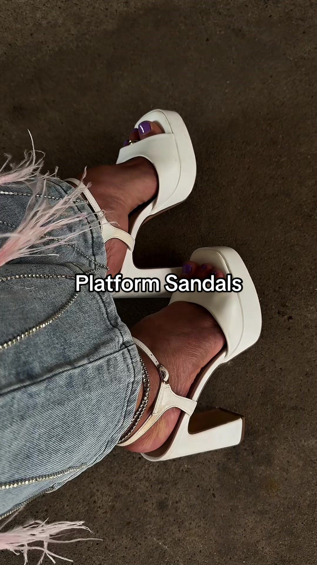 TikTok post by @melissaarras for Dream Pairs. Caption reads: [...] most comfortable platform sandals 👡 @Dream....
