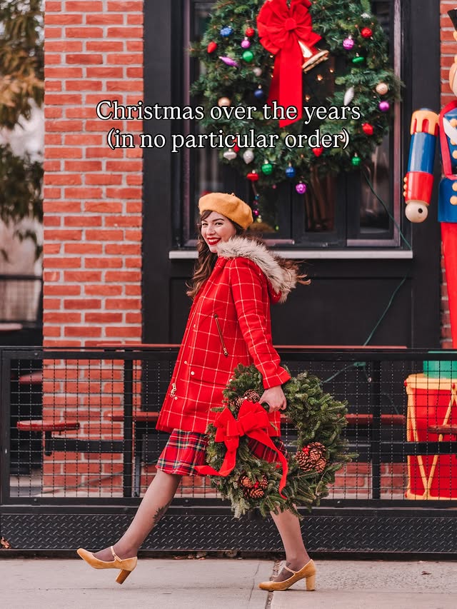 Instagram post by @keikolynn for HomeGoods. Caption reads: Christmas: a retrospective. I’m so grateful I have....