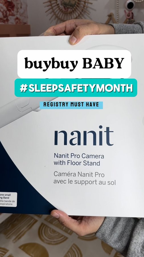 Instagram post by @official.jia.singh for buybuy BABY. Caption reads: Just got the Nanit baby monitor from @buybuybaby a....