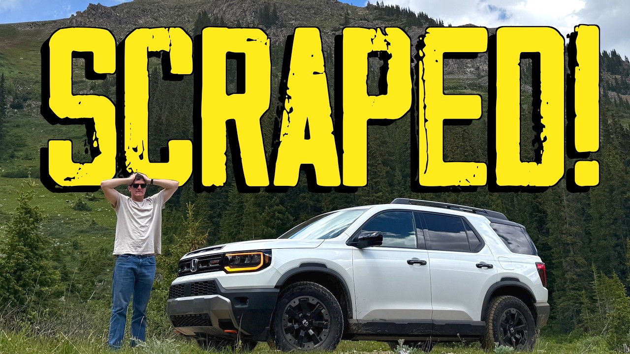 YouTube post by @TFLcar for SALEWA. Caption reads: Didn't Make It: The New Honda Passport Is Almost....