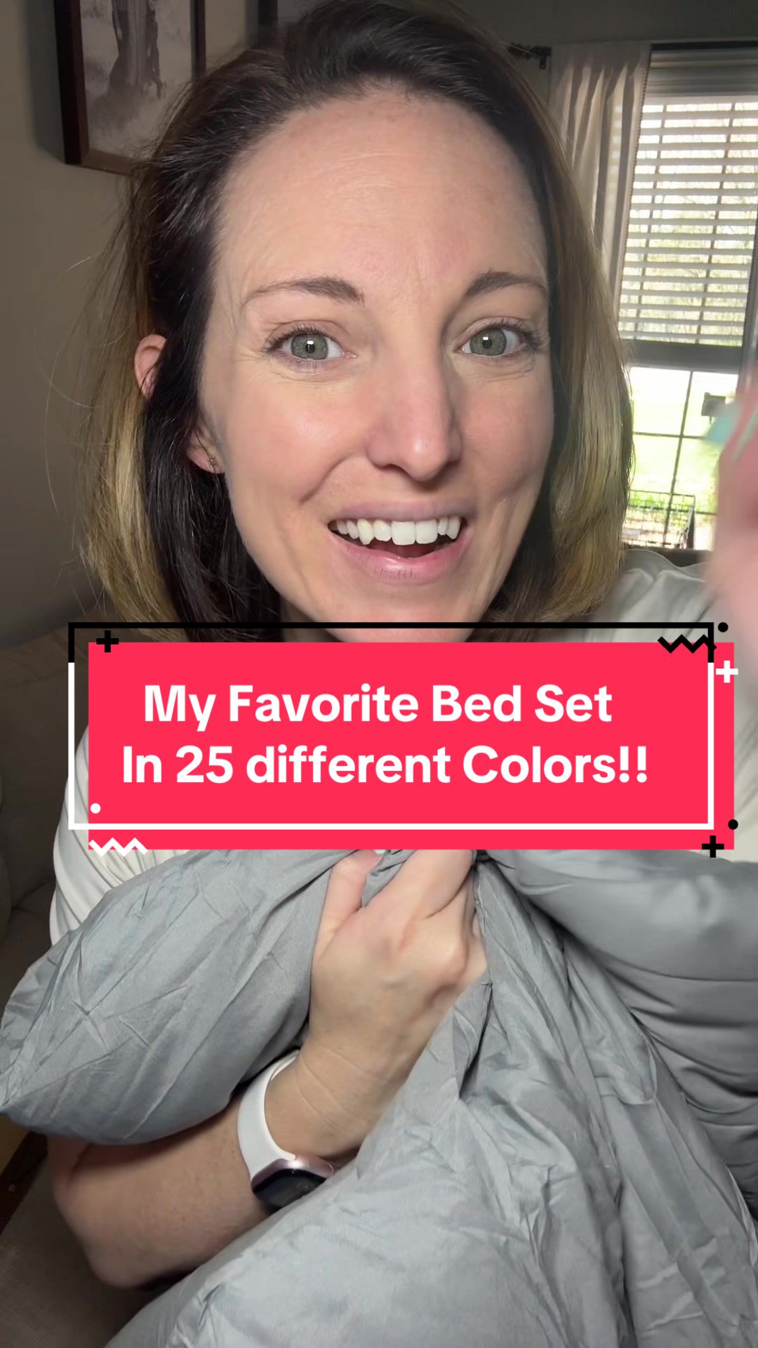 TikTok post by @kaselee5 for Bedsure Home. Caption reads: You can not go wrong with this 7 piece bed set !!....